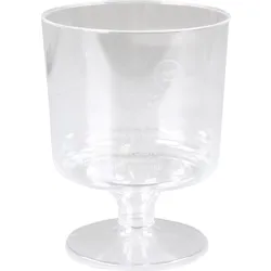 Plastic Wijnglas 17cl op voet 10st