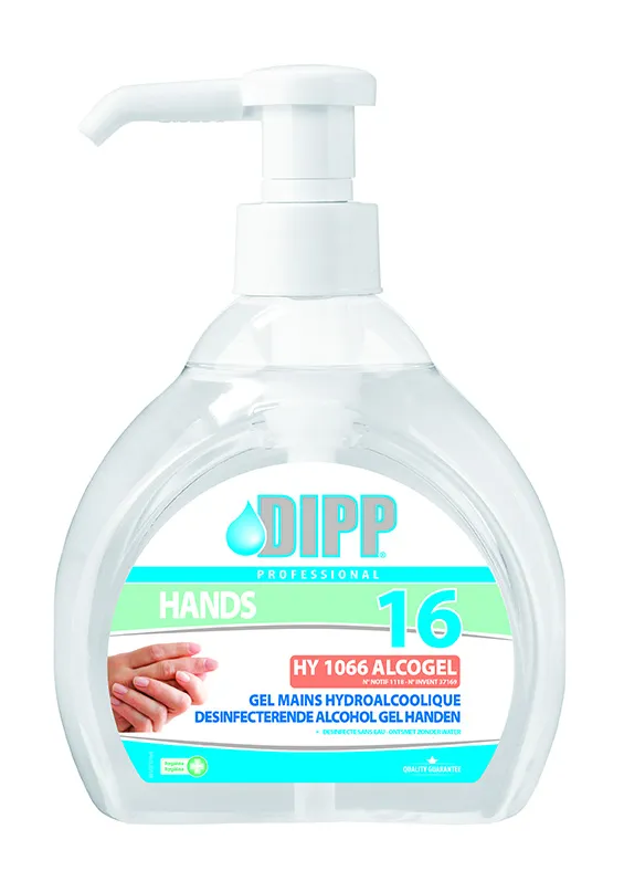DIPP No. 16 Desinfecterende Alcohol Gel 500ml + Pomp