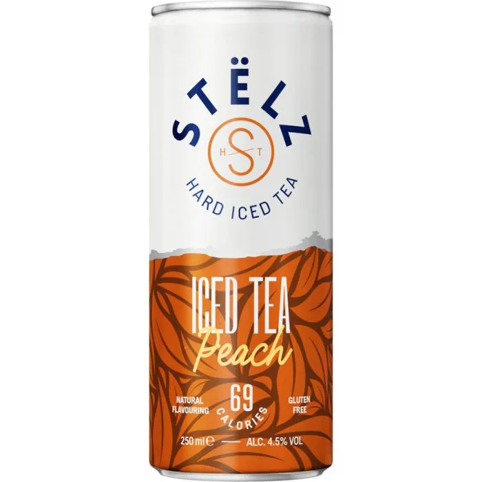 Stelz Hard Ice Tea Peach Blik 12x 25cl