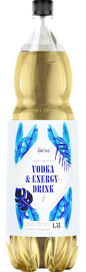 That`s Drinks Vodka / Energy fles 150cl