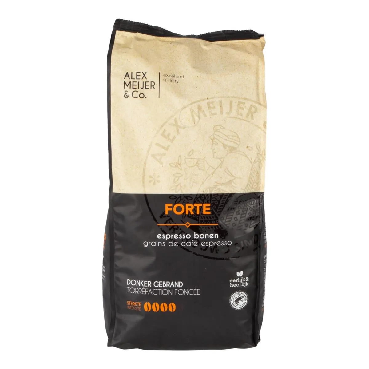 Alex Meijer Koffiebonen Extra Forte zak 1kg