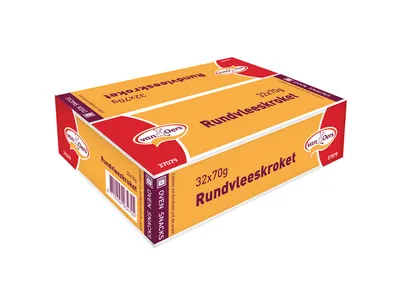 Van Oers Rundvlees Oven/Grill kroketten doos 32x 70gr